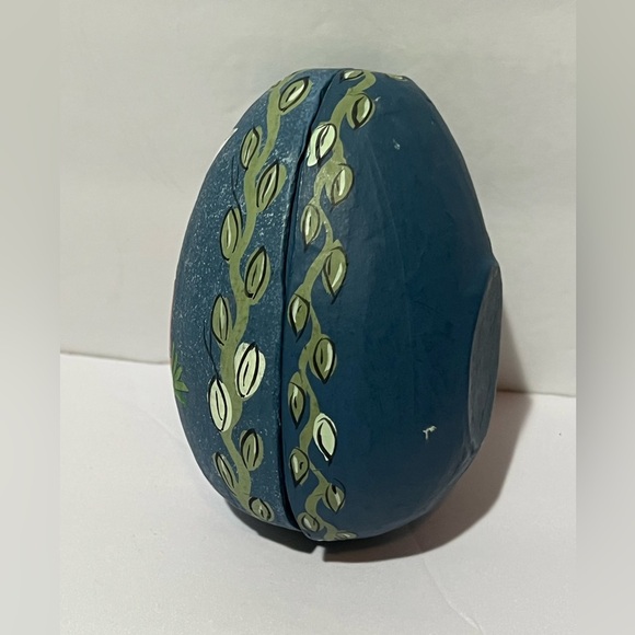 Vintage Paper Mache Hand Painted Bunny Rabbit Easter Egg Gift Box - Picture 10 of 14
